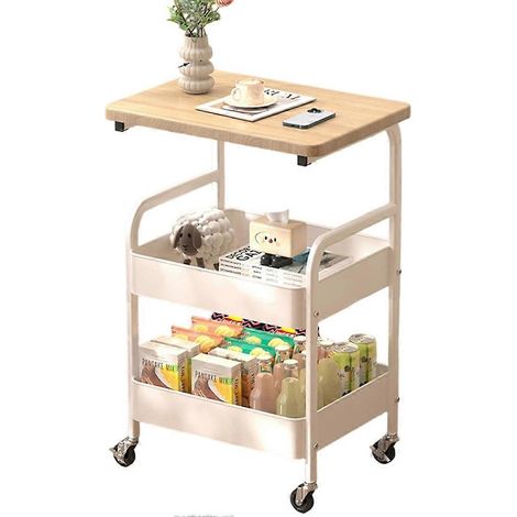 Dreistöckiger Rollwagen, schmales Gewürzregal für Küche, Bad und Waschküche, platzsparender mobiler Organizer B (1/5)