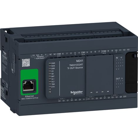 Controllore M241 24 I/O transistor PNP, Ethernet - TM241CE24T