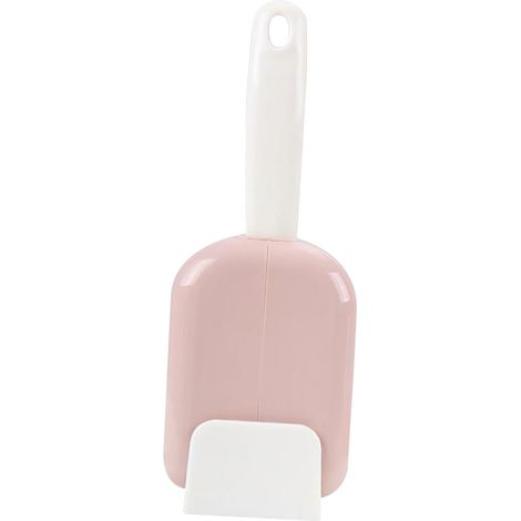 Cuillère à riz avec support vertical, grande cuillère à riz, ouverture et fermeture automatiques, rangement sur pied, ustensile de cuisine rose