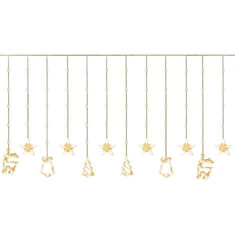 Guirlande lumineuse LED rideau IP43 étanche, romantique et décorative, avec port USB, idéale pour chambre, salon, terrasse ou balcon. Ambiance chaleureuse garantie. (1/4)