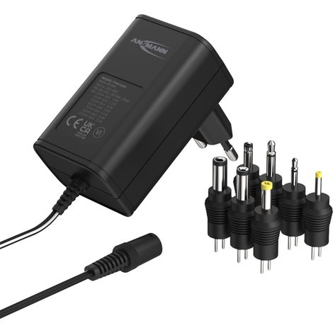 ANSMANN APS 600 Netzteil 12V, Netzstecker bis max. 600mA (7 Adapter)