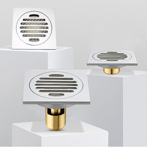 Drain de sol en cuivre Drain latéral à l'épreuve des odeurs Joint magnétique Drain de sol à l'épreuve des odeurs Drain de sol 1010cm,1pc (1/4)