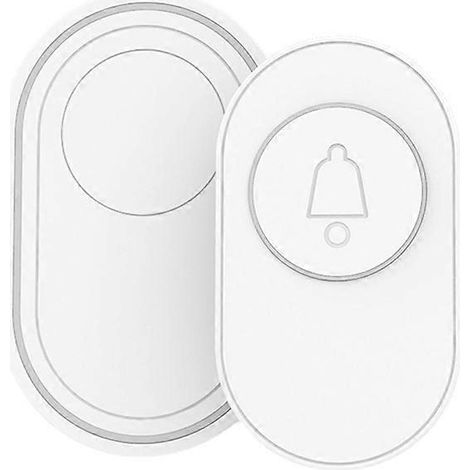 Sonnette sans fil 433 MHz étanche, kit de sonnette connectée pour la maison, vision nocturne, anneau fluorescent clignotant, alarme de sécurité, prise UE (1/5)