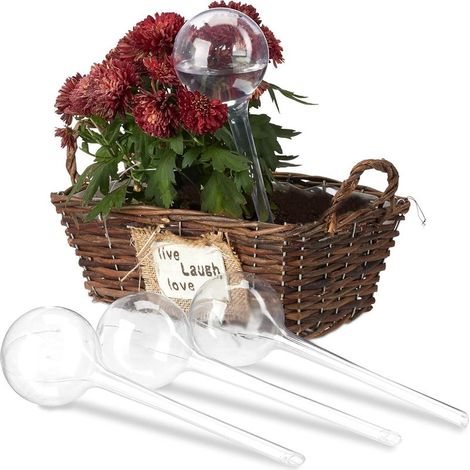 8 cm Lot de 4 balles système d'arrosage à Double semaines, escamotable, Plantes en Plastique Transparent PVC (1/5)