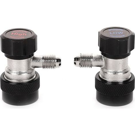 R134A A/C AC Compresseur R-134A Adaptateur de Coupleur Manuel Climatisation 1/4 SAE Connecteurs Accessoires (1/4)