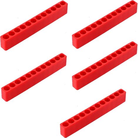 Bit Holder 5 Pieces 12 Holes Bit Storage Band Screwdriver Hex Shank Card Holder Wind Head Flexible Rubber Bands (1/5)