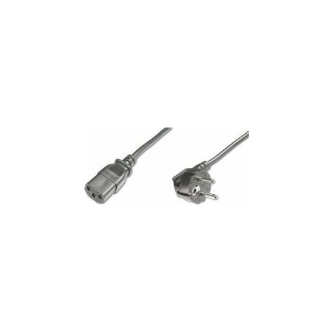 Digitus Kaltgeräte Anschlusskabel [1x Schutzkontakt-Stecker - 1x Kaltgeräte-Buchse C13] 1.80 m Schwa (1/3)