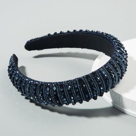 Bandeau baroque en cristal, tissage de perles épaisses, bandeau éponge pour filles (style 3) (1/5)