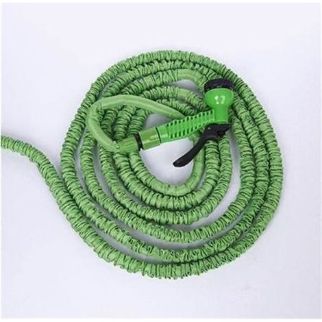 pair LUCIEN LE JARDINIER Tuyau d\\'arrosage extensible 30m vert avec pistolet (1/4)