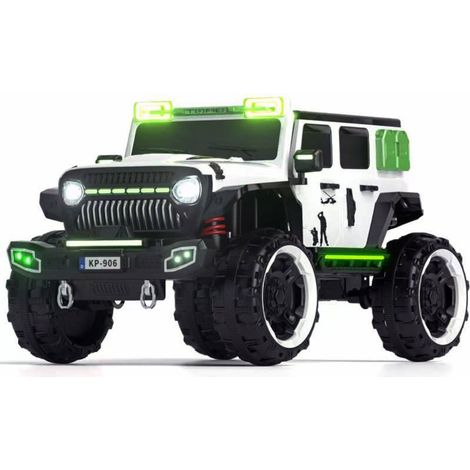 AUTO ELETTRICA PER BAMBINI MACCHINA SUV JEEP 2 POSTI 4WD 12V CON TELECOMANDO USB MP3 BIANCO (1/5)