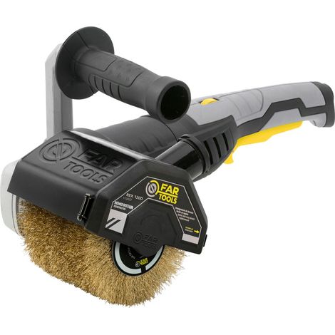 Fartools – Ponceuse orbitale 1300W – Vitesse variable 900-3200tr/min – Pour bois, métal, béton – Livrée avec brosse métallique Ø120mm