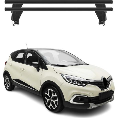 OMAC Dachträger Querträger Alu für Renault Captur I 2017-2019 FL – Abschließbar – T-Nut – City-Crash-getestet – Max. 50 kg Schwarz (1/5)