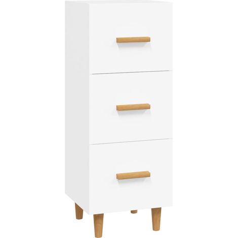 Buffet,Bahut,Meuble de Rangement blanc 34,5x34x90 cm bois d'ingénierie CFW83793 (1/5)