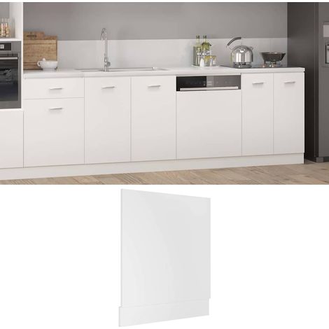 vidaXL Panneau de lave-vaisselle "Lyon" Blanc 59,5 x 3 x 67 cm Bois d'ingénierie (1/5)