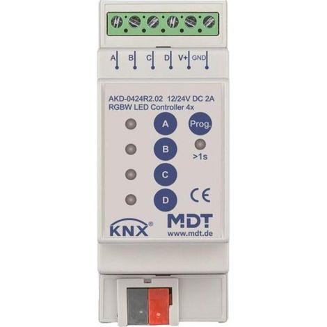 Controller RGBW mdt 4 canali 12-24 V compatto