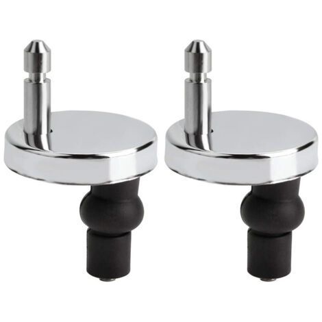 2 Pièces Abattant WC de Toilettes à Charnière Fixations, Charnières à Dégagement Rapide, Charniere Abattant WC Fixations, avec Vis Caoutchouc Rechange (1/5)