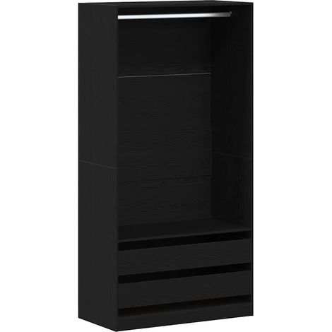 Maison Exclusive - Guardaroba Rovere Nero 100 x 50 x 200 cm Legno multistrato