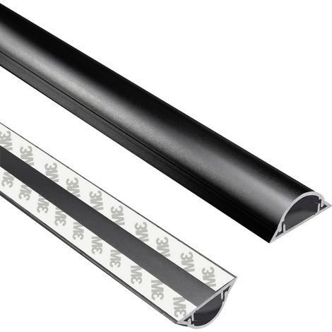 TRU COMPONENTS Kabelbrücke 1571661 PVC Schwarz Anzahl Kanäle: 1 1000 mm Inhalt: 1 m (1/4)