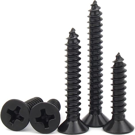 50/100 pièces M1.4 M1.7 Longueur 3-12 mm vis à bois autotaraudeuse tête fraisée cruciforme Phillips