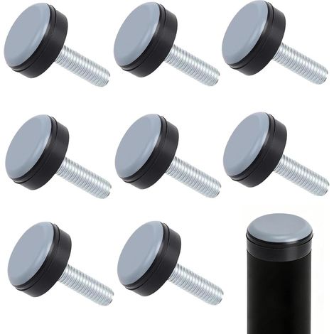 10 Pièces Pieds Réglables M6 Filetage, PTFE Ant Rayures  Pieds PTFE, 10 Pièces, M6 Filetage, Ant rayures, Réglables, Pour meubles chaises (1/5)