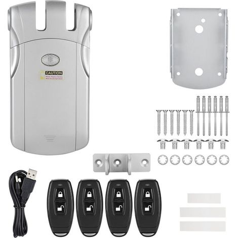 Serrure électronique sans fil invisible – Alliage de zinc – Télécommande et Bluetooth – Installation facile – Portée jusqu'à 20 m (1/5)