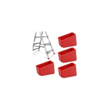 4 Pieds d’Échelle en Caoutchouc Universels – Embouts Antidérapants 50 × 20 mm pour Échelles Pliantes, Lot de 4 (1/5)