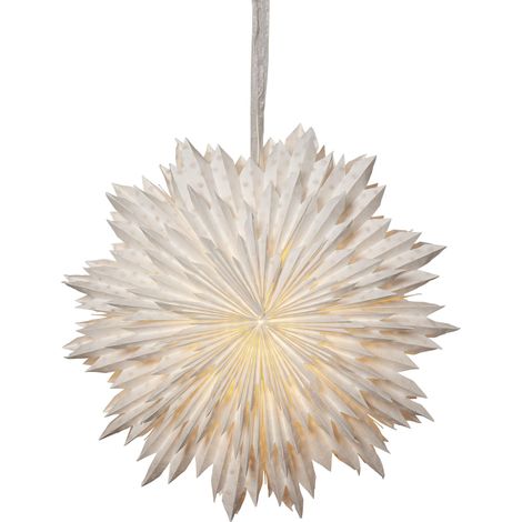 Star Trading Étoile de papier Cloud, Blanc, Matériau recyclé, Flocon de neige, Décoration de Noël, 60 cm (1/5)