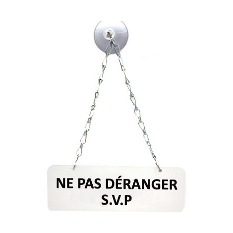 ENSEIGNE A SUSPENDRE INFORMATIVE POUR MAGASINS RESTAURANTS HOTELS NE PAS DERANGER (WUV0004) (1/4)