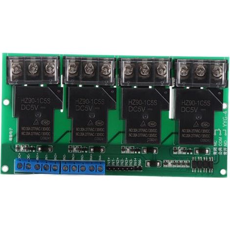 Hochleistungs-Vierwege-Relaismodul, Bedienfeld, Optokoppler, 30 A Isolation, YYG-4 DC5 V (1/5)