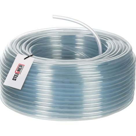 STEIGNER Benzinschlauch Wasserschlauch PVC Schlauch Transparent, Durchmesser: 5-8 mm, Länge: 20 m, SBS-05-20 (1/5)