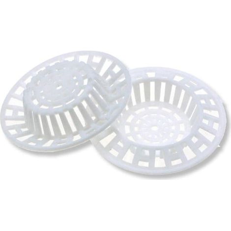 Juego de 2 coladores de plástico para fregadero de cocina o baño - 7 cm - Blanco - Económico y duradero