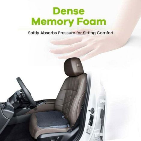 Coussin Assise - Mousse A Memoire De Forme Haute Densite - Design Coin Avec Dossier Surleve - Pour Siege Auto Siege Avant - 1 Unite (1/4)