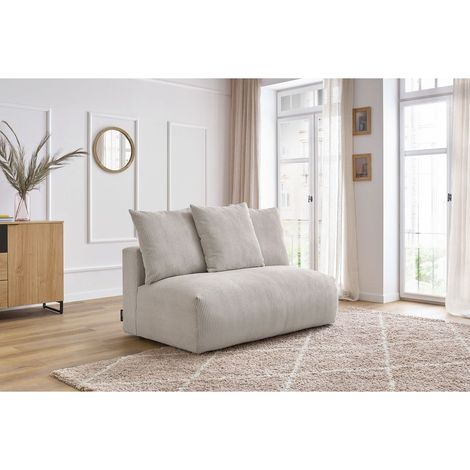 BOBOCHIC - Chauffeuse 2 places sans accoudoir pour canapé modulable VOLTAIRE   Beige (1/5)