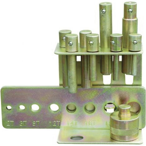 Jeu de poinçons 8 pièces diamètre 10-30mm pour presse d'atelier MW Tools CAT-SET (1/4)