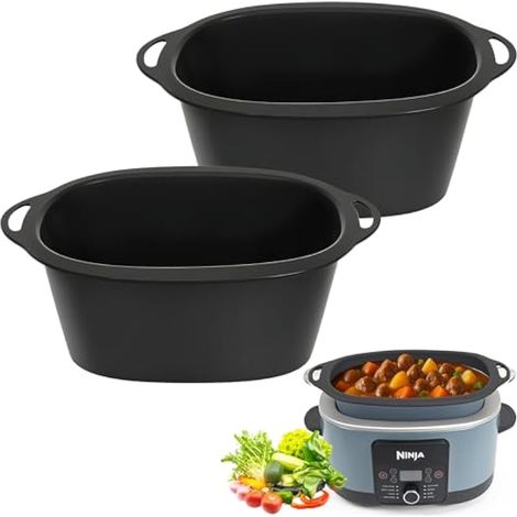 Sachets de cuisson en silicone pour mijoteuse Ninja Foodi Possible Cooker 8 en 1 MC1001UK, MC1001UKSTGD, série MC1001UK, 2 pièces réutilisables, accessoires Ninja (1/5)