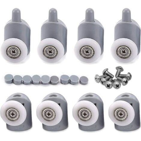 8 Stück 23mm Galet Rouleau Roulette Rad für Duschtür, Schieberollen Badezimmertür (1/5)