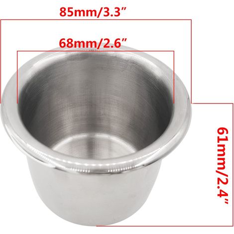 Marine stainless steel cup holder, car cup holder, RV modification accessories, marine, yacht, and RV accessories - 61mm long - (1/4)