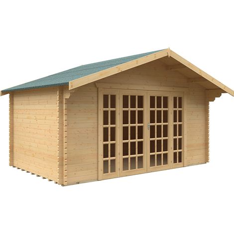 10x16 Balmoral 44mm Cabin - L295 x W475 x H292.6 cm - Solid Wood/Softwood/Pine - Natural