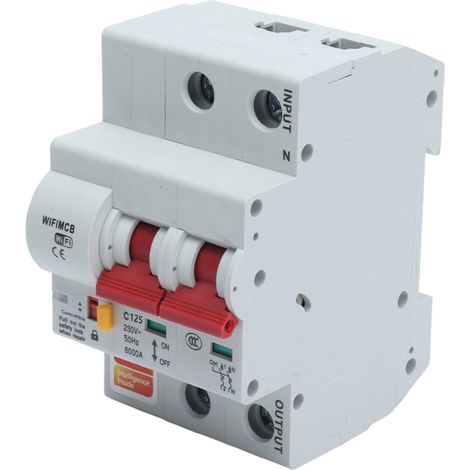 Intelligenter 2-poliger Leitungsschutzschalter mit WLAN- und Bluetooth-App-Fernbedienung, Überstromschutz, AC 220 V, 125 A (1/5)