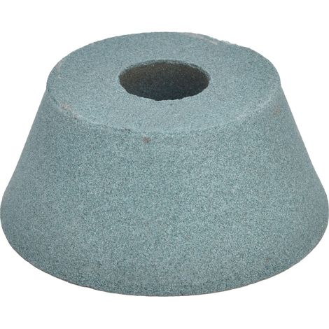 Ortviai Meule abrasive en carbure de silicium vert 75 x 32 x 20 mm grain 120 pour alliages durs, verre optique et céramiques (1/5)