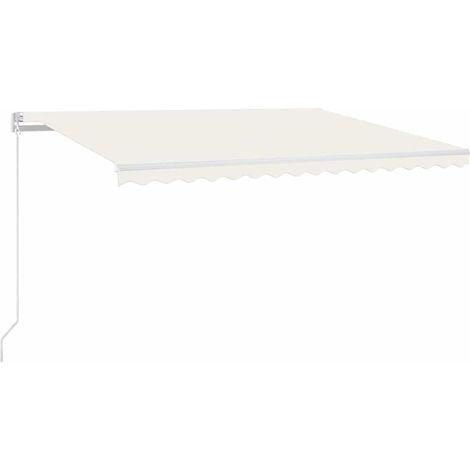 Maison Exclusive - Tenda da Sole Retrattile Manuale con LED 400x300 cm Crema (1/5)