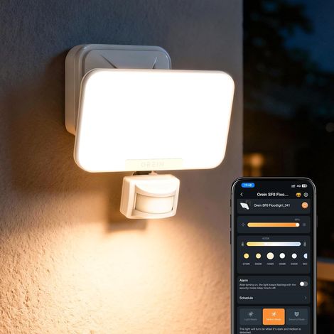Projecteur Led Extérieur Detecteur de Mouvement, 28W/3000lm App Contrôle, Température de Couleur Réglable 2700-6500K, Minuterie (1/5)