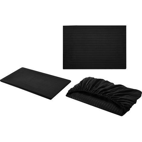 Taie D'Oreiller - Housse De Matelas Et Drap Plat - 51 X 76 Cm - 99 X 190 Cm - 168 X 244 Cm - Microfibre - Lot De 3 Pièces (1/5)