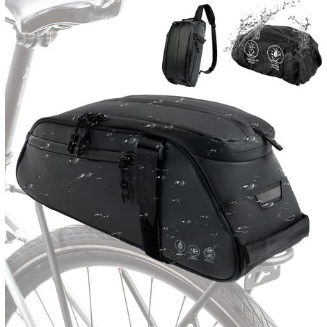 Sacoche de porte-bagages vélo 8L imperméable et réfléchissante, 3 usages (1/5)