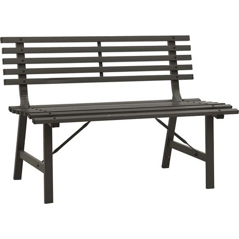 Maison Exclusive - Banc de jardin 110 cm Acier Noir (1/5)