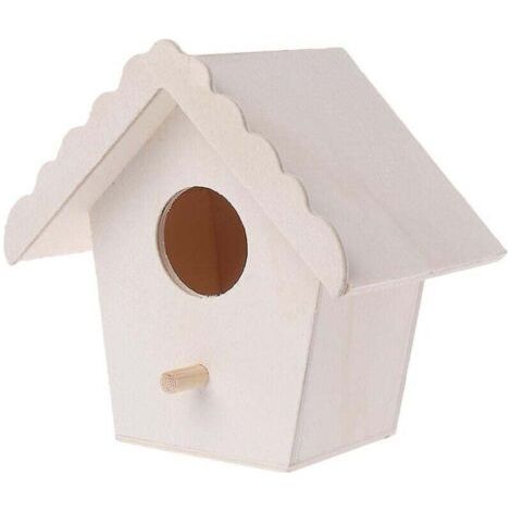 QORVA-Nichoir en bois pour l'extérieur Nichoirs avec perchoir à peindre pour les enfants