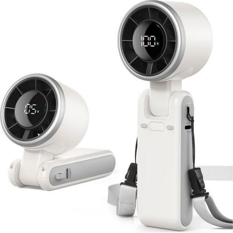 Ventilatore portatile pieghevole – Ricaricabile – Funzione Turbo – 5 velocità – Pieghevole a 180° (1/5)
