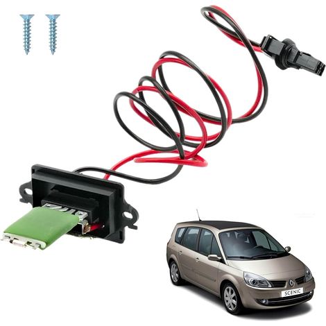 Résistance chauffage compatible Renault Scenic 2 Grand Scenic 2 régulateur vitesse pulseur air habitacle pièce (1/5)