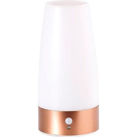 Lampe de table LED - LUNARTEC - avec détecteur de mouvement PIR - Blanc - pour chambre d\'enfant (1/3)
