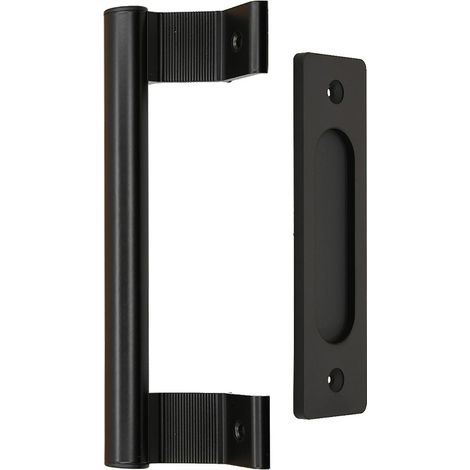 Poignée de porte de grange robuste, poignées de porte coulissante rustiques, poignée de porte à double face (1/5)